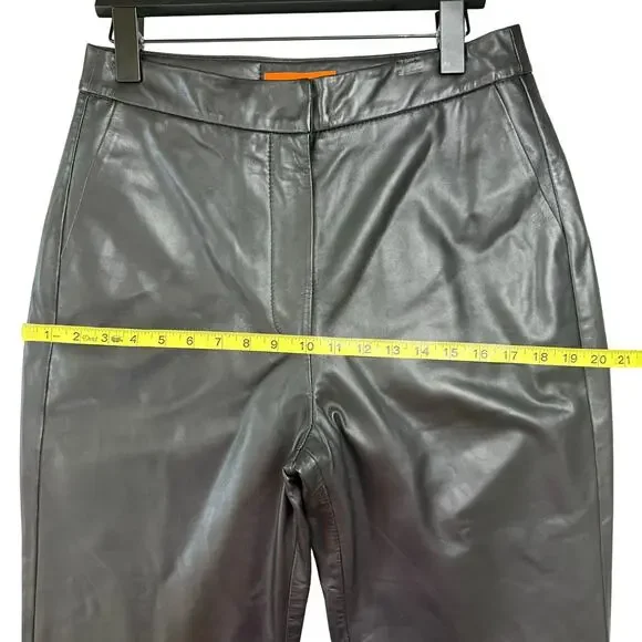 REISS x McLaren F1 Team Lottie Slit Front Leather Pants - Picture 11 of 16